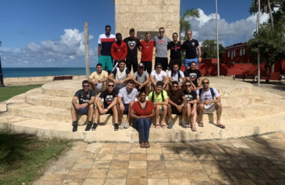 Teri-sitting-with-the-DC-United-team-in-Frederiksted